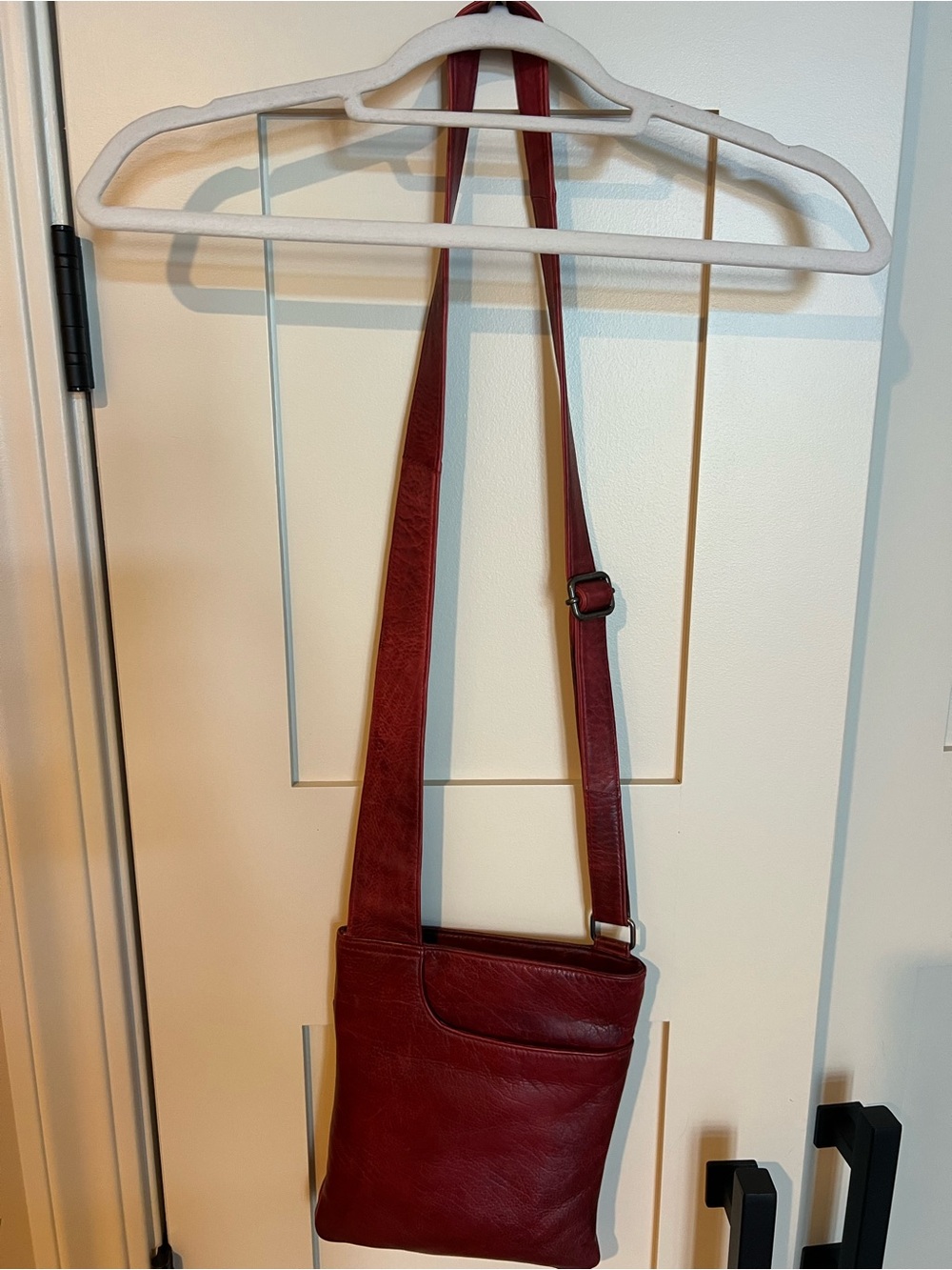 Premium Letico Red Leather Crossbody Bag